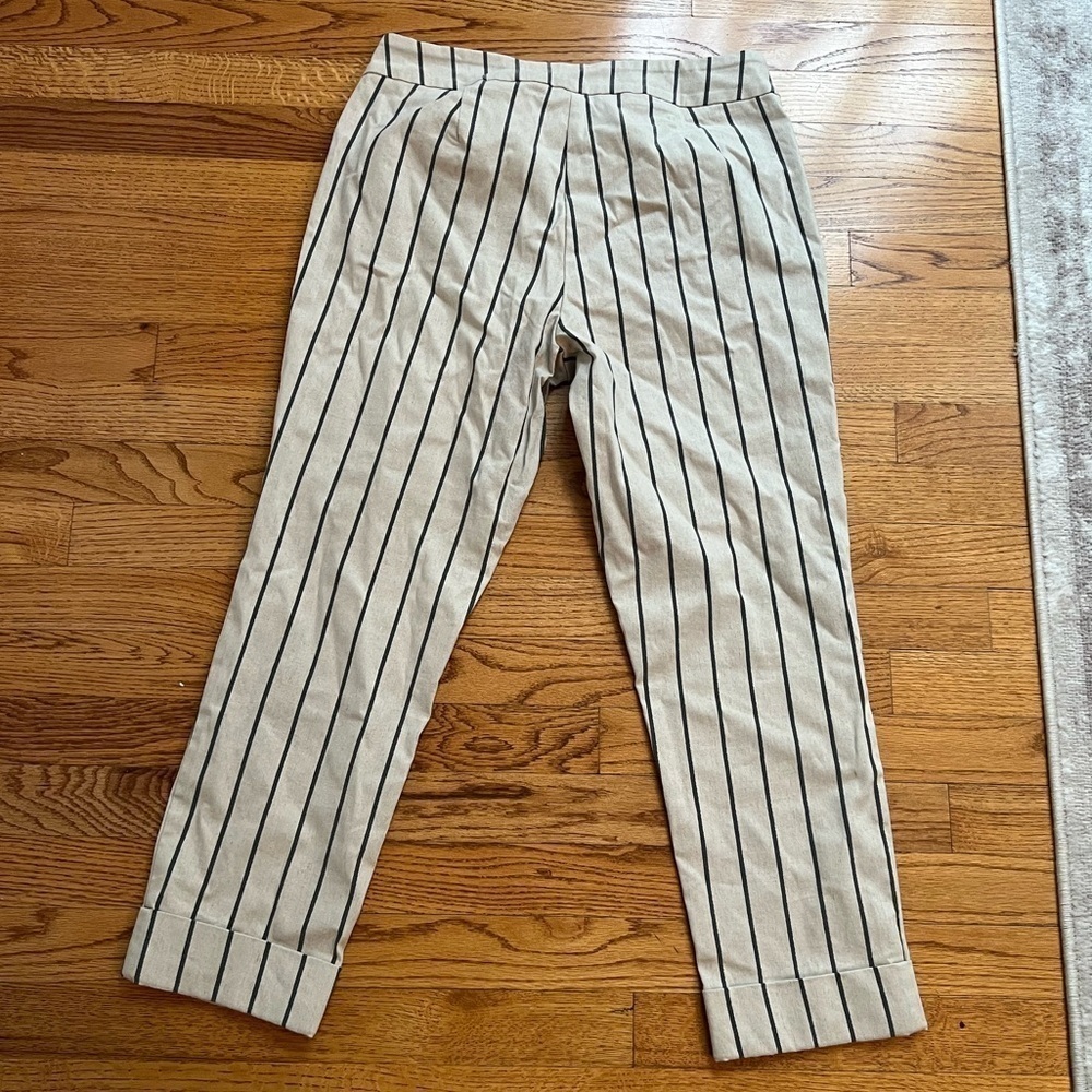 TRIBAL Women’s Linen Blend Striped Pants Size 12 - Picture 4 of 4